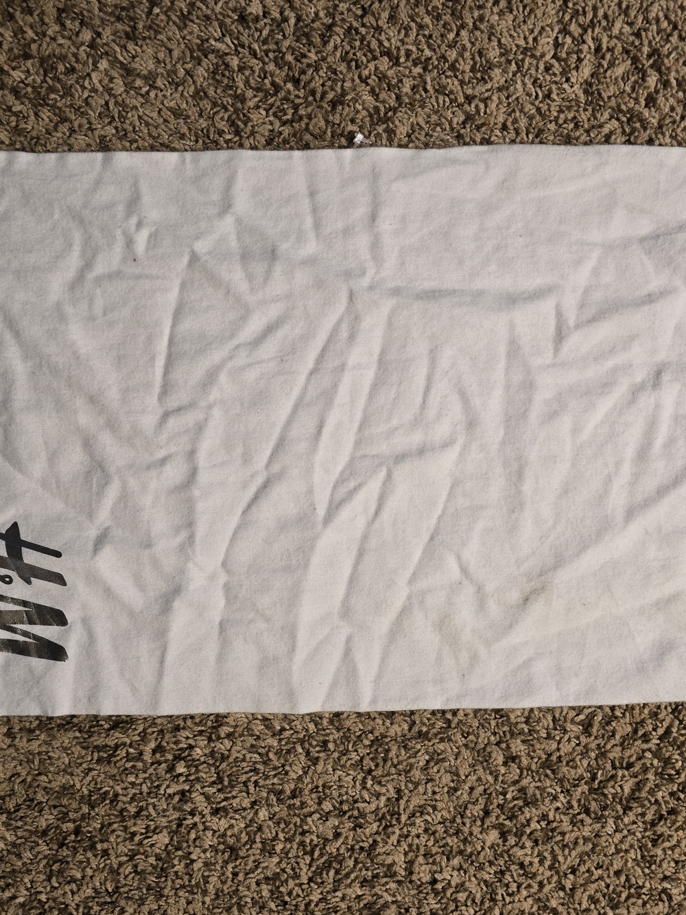 H&M White Dust Bag With Black Logo